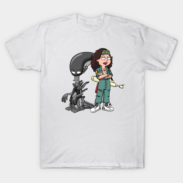 American Dad Alien T-Shirt by nocturnallygeekyme